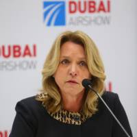 U.S. Secretary of the Air Force Deborah Lee James faces reporters last November at the Dubai Airshow. James said Thursday said she would be concerned if President Barack Obama were to formally declare a no-first-use policy for America's arsenal of nuclear weapons. U.S. Air Force head would be 'concerned' if Obama declares no-first-use nuke policy