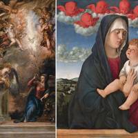 Tiziano Vecellio's The Annunciation (c.?1563-65); Giovanni Bellini's The Virgin and Child (The Madonna of the Red Cherubs) (1485-90) The colorful combination of power and art