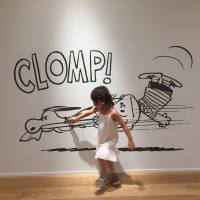 For kids who clomp: Snoopy leads the way in a display at Snoopy Museum Tokyo. 'Peanuts' can be a treat for adults, too