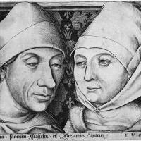 Double Portrait: Israhel van Meckenem and His Wife, Ida The earliest memes also had humor