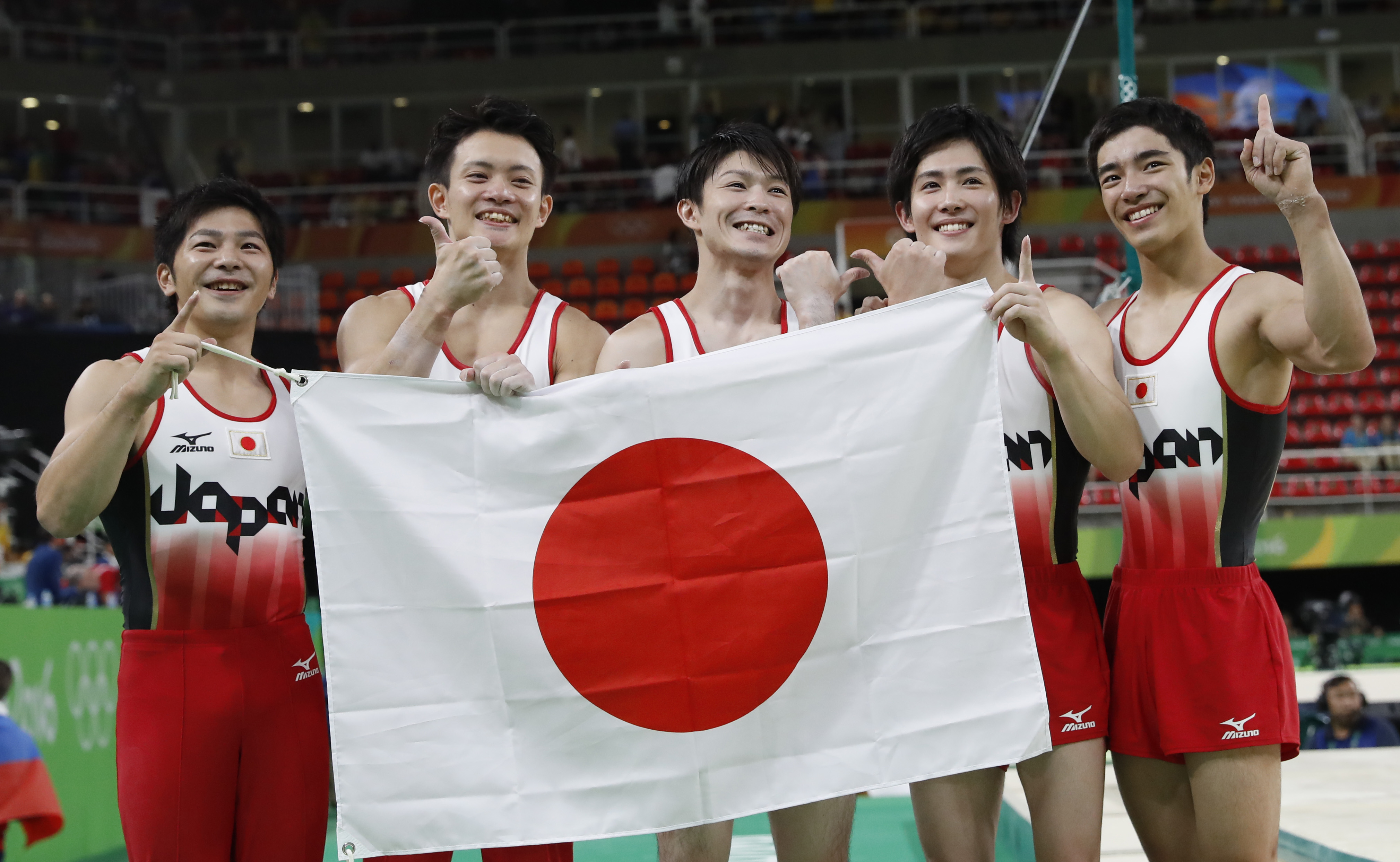 Japan Mens Gymnastics Team Strikes Gold Over Russia China The Japan Times 