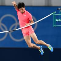 Pole vaulter Hiroki Ogita, seen here during the qualifying round in Rio, found himself the recipient of some unwanted attention after knocking the bar down during the competition. Real personality of Rio hidden from view behind IOC's security blanket