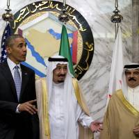 President Barack Obama, Saudi King Salman and Bahrain's King Hamad bin Isa al Khalifa participate in April in the Leaders Photo at the Diriyah Palace during the Gulf Cooperation Council Summit in Riyadh, Saudi Arabia. Saudi Arabia and its allies are warning that legislation allowing the kingdom to be sued for the 9/11 attacks will have negative repercussions. Saudis, GCC can hit back at 9/11 lawsuit bill financially, against U.S. war on terror