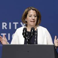 Assistant to the President for Homeland Security and Counterterrorism Lisa Monaco speaks at the White House Summit on Cybersecurity and Consumer Protection in Stanford, California, in 2015. Monaco said Wednesday that it would be very hard for someone to hack into America's voting systems in a way that could alter an election outcome. U.S. voting systems too diffuse for hackers to affect poll outcome: official