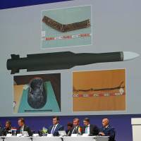Wilbert Paulissen of the Joint Investigation Team speaks on the preliminary results of the investigation into the downing of Malaysia Airlines jetliner flight MH17 during a news conference in Nieuwegein, Netherlands, on Sept. 28, 2016. Dutch probe concludes Malaysian MH17 flight was downed by launcher from Russia