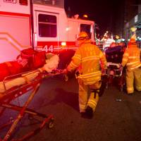 Firefighters respond to an apparent explosion on West 23rd Street in New York on Saturday. An explosion in New York's upscale and bustling Chelsea neighborhood injured at least 25 people, none of them in a life-threatening condition, fire department officials said. Explosion in New York's Chelsea neighborhood injures at least 29