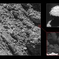 High-resolution cameras on Europe's Rosetta spacecraft have found space probe Philae, which successfully landed on a comet in a pinpoint operation only to lose power because its solar-driven batteries were in the shade. The European Space Agency (ESA) said Monday that images taken by the orbiter from a distance of 2.7 km showed the lander's characteristic 1 meter-sized body and its legs wedged into a dark crack on Comet 67P/ChuryumovÐGerasimenko. Hello Earth! Can you see me? Rosetta spots crashed Philae in comet ditch