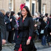 Pippa Middleton, sister of Kate Middleton, is seen as she arrives at the wedding of the Duke and Duchess of Northumberland’s eldest daughter Lady Katie Percy to city financier Patrick Valentine at St Michael’s Church in Alnwick, England, on Feb. 26, 2011. U.K. police investigate Pippa Middleton royal photo hack