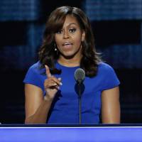 First Lady Michelle Obama speaks July 25 at the Democratic National Convention in Philadelphia. The White House says it's looking into a cyberhack that led to what appears to be a scan of Michelle Obama's passport being posted online. The U.S. Secret Service is expressing concern. Russia intel believed behind scan of Michelle Obama passport, hacking of Democrat data