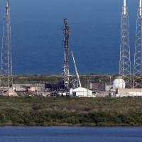 Damaged equipment stands at SpaceX launch complex 41 at Cape Canaveral Air Force Station in Florida on Thursday, a week after an accident destroyed a SpaceX Falcon rocket and its Facebook payload during a test. SpaceX accident most complex one yet; Musk puzzled by 'quieter bang'
