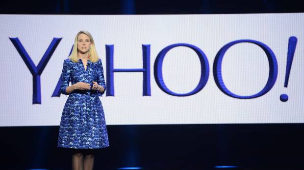 Yahoo CEO Marissa Mayer gives an address at the Consumer Electronics Show in Las Vegas on Jan. 7, 2014. In Yahoo breach, hackers may seek intelligence, not riches