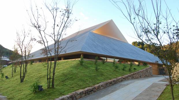 Hiroshi Sambuichi's Naoshima Hall on the island of Naoshima was completed in 2015. Hiroshi Sambuichi: The nature of architecture