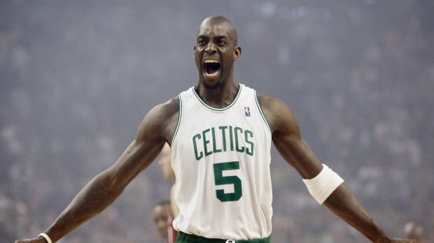 NBA great Kevin Garnett, seen here with the Boston Celtics in 2008, was a 15-time All-Star and the league's MVP in 2004. Garnett retires after 21 seasons