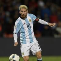 Argentina's Lionel Messi will miss Tuesday's World Cup qualifier against Venezuela due to a groin injury suffered in Thursday's 1-0 victory over Uruguay. AFP-JIJI Messi to miss Venezuela game with groin injury