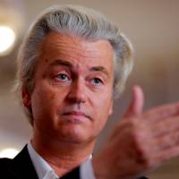 Dutch far-right Party for Freedom leader Geert Wilders is interviewed in Budapest on June 24. Dutch anti-Islam MP absent as hate speech trial opens