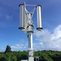 Challenergy Inc.’s wind turbine is intended to be more resilient to wind than traditional machines that use large propellers. Startup tests egg-beater-type wind turbine that can resist typhoons on Okinawa