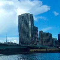 High life: Tower apartments overlook the Tokyo waterfront. Tokyo faces declining condominium prices