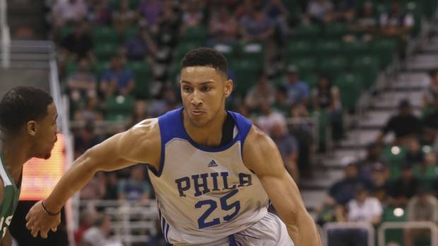 Philadelphia 76ers forward Ben Simmons, the No. 1 overall pick in the NBA Draft, broke a bone in his right foot at training camp on Friday and will be out indefinitely. Top pick Simmons injured