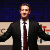 Facebook founder Mark Zuckerberg speaks during a meeting of the Asia-Pacific Economic Cooperation CEO Summit in Lima on Saturday. Censorship tool built as Facebook eyes China: report