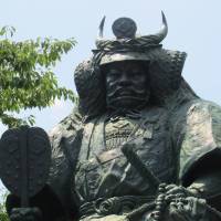Fearsome face: A towering statue of Takeda Shingen stands in front of Kofu Station. Kofu: the mountain fortress of warlord Takeda Shingen