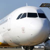 A Vanilla Air Airbus A320 jet sits on the tarmac at Narita airport in Chiba Prefecture. Vanilla Air launches Narita-Cebu flights