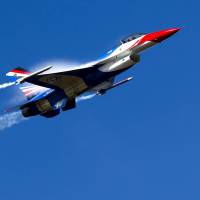 An F-16 fighter jet from the Royal Thai Air Force performs during a media demonstration at Korat Air Force Base in November. Tokyo hawks air defense radar to Thailand as Beijing cozies up to Bangkok