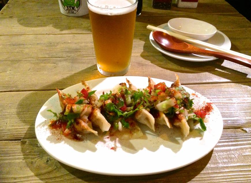 Ohka The Best Days Home-made gyōza (pot stickers) with pakchi (coriander) | ROBBIE SWINNERTON