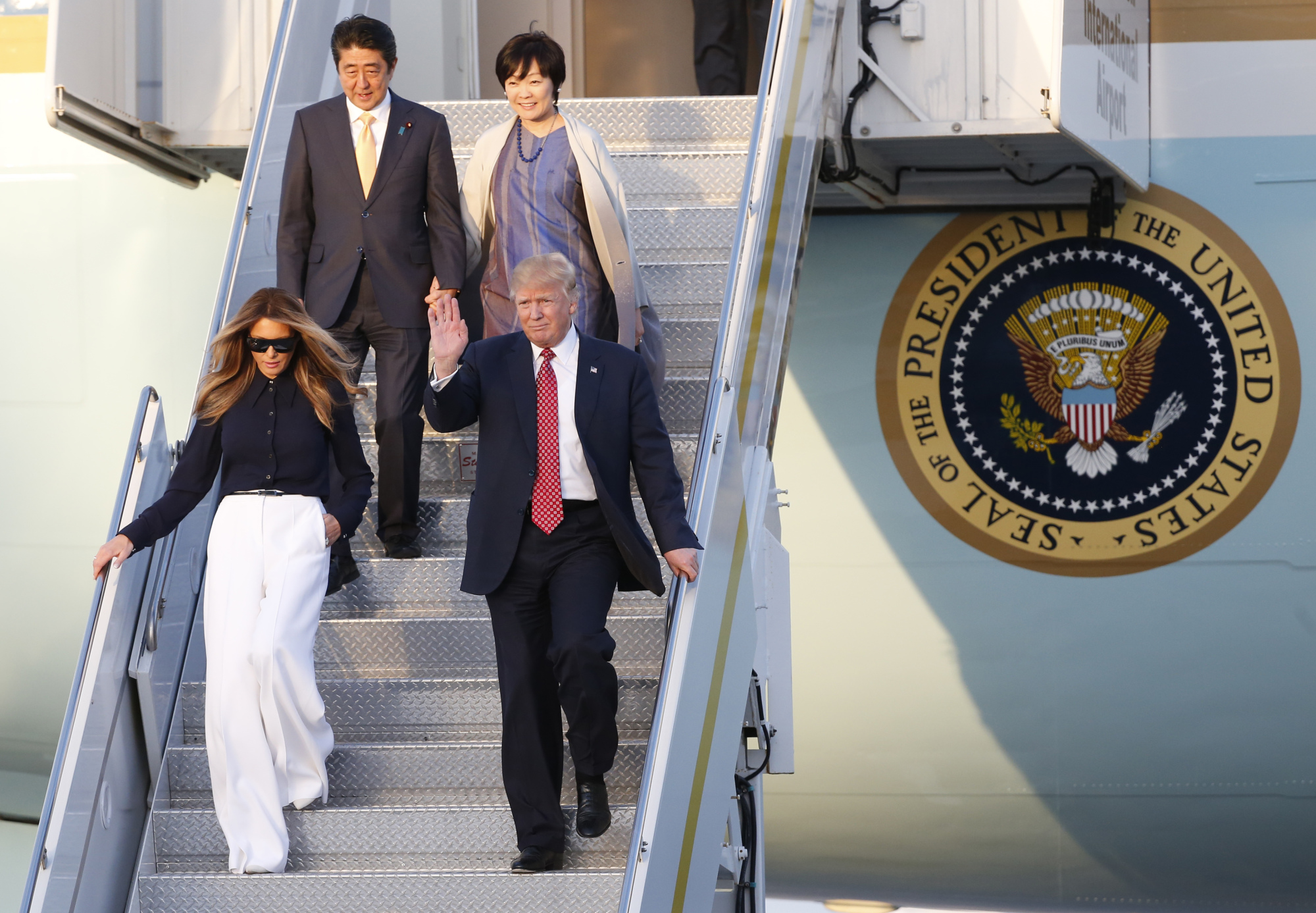 Image result for President Trump and first lady Melania and their numerous travels