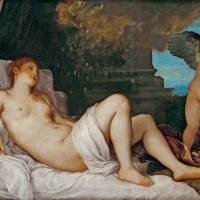 “Danae” (ca. 1544-46) by Titian (Tiziano Vecellio) The textural flair of Tiziano Vecellio