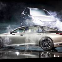 Toyota Motor Corp.’s 2018 Lexus LS500 model sits on stage after being unveiled at the 2017 North American International Auto Show in Detroit in January. Toyota is taking its premium Lexus brand to India. Toyota to bring premium brand Lexus to India