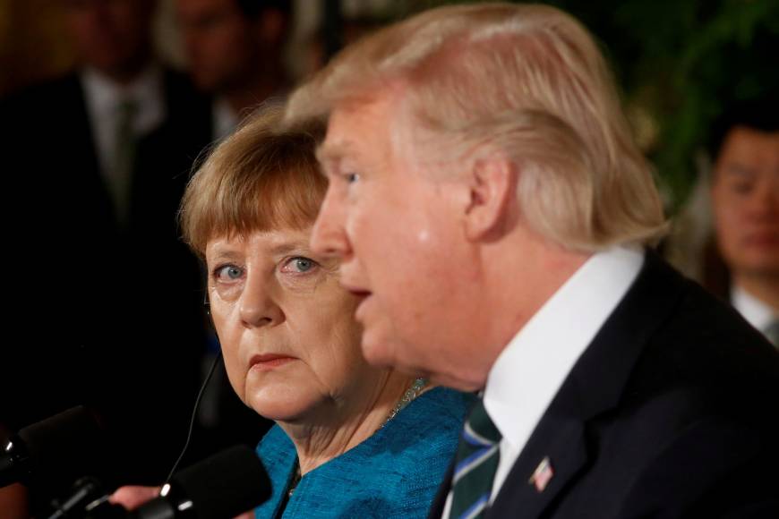 trump merkel sidestep differences meeting trump merkel sidestep differences meeting
