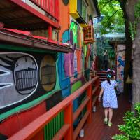 Art exploration: The Design Festa Gallery has many small display spaces and nooks and crannies that kids can explore. Allowing the arty side of kids to blossom