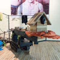 Installation view of “Physicatopia” at the Watari Museum of Contemporary Art 'Physicatopia': Boys being boys
