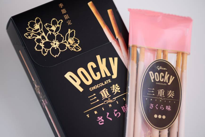 Cherry blossom-flavored Pocky candy is one of the many In Japan, ‘sakura’ treats are in full bloom