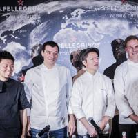 Left to right: Zaiyu Hasegawa, Luca Fantin, Yoshiaki Takazawa and Thomas Angerer. Preparation for S.Pellegrino Young Chef 2018 contest ramps up in Tokyo
