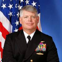 U.S. Navy Rear Admiral Robert Gilbeau is seen in an undated official picture from the U.S. Navy. First active-duty U.S. Navy admiral ever convicted gets 18 months in bribery scandal