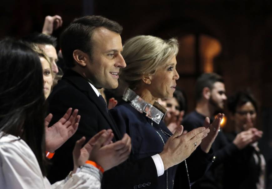 Parisians hold rousing Louvre party for Macron