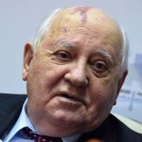 Former Soviet leader Mikhail Gorbachev speaks during a December ceremony to hand over three paintings by Russian artist Paul Chmaroff, including “Paysannes dans les Bois,” “Deux Baigneuses” and “Autoportrait” to the Museum of Russian Impressionism in Moscow. Russia has refused a Lithuanian bid to questionGorbachev over Moscow’s deadly 1991 crackdown on independence protesters in the Baltic state, justice authorities in Vilnius said Tuesday. Russia refuses to let Lithuanian authorities question Gorbachev over bloody 1991 crackdown