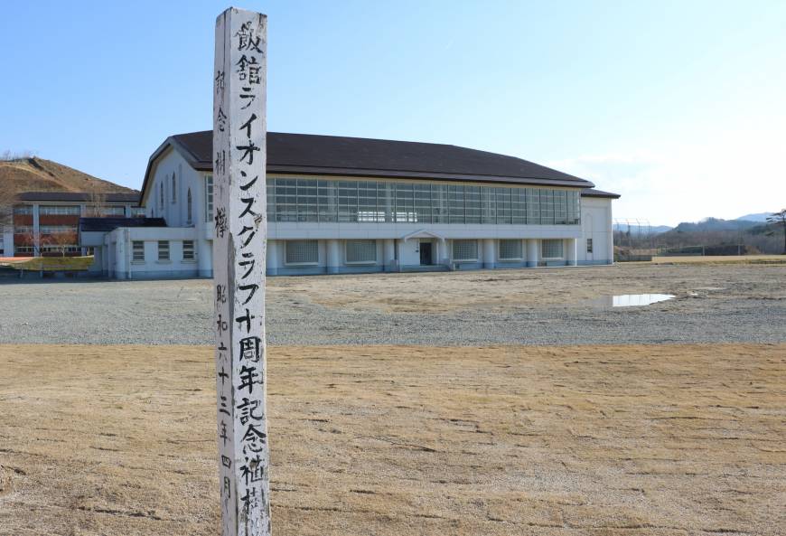 A school sits deserted in Iitate, Fukushima Prefecture, in April.