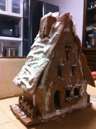 Labor of love: A gingerbread house painstakingly created by one of Xander Peterson