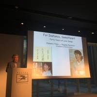 Express yourself: Kazuhiro Nagata gives a presentation on tanka poems in English for the first time at the Poetry Foundation in Chicago on April 21. Tanka help Japanese express emotions
