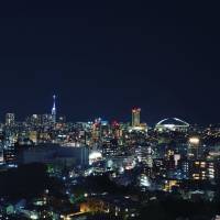 Boomtown: The city at night, with Fukuoka Tower, the city’s tallest building, and Fukuoka Dome lit up. Can Fukuoka live up to the tech startup hype?