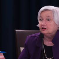 U..S Federal Reserve Chair Janet Yellen speaks during a press conference after the Federal Open Market Committee meeting in Washington Wednesday. The Federal Reserve raised its benchmark interest rate by a quarter point to 1.0-1.25 percent on Wednesday and signaled another increase remains likely this year, despite the recent spate of weak economic data. Fed hikes key rate and unveils plan to pare bond holdings