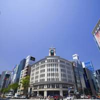 The iconic Wako store stands in the heart of Tokyo’s Ginza shopping district. Land prices in the capital’s Chuo Ward have jumped by 51 percent in four years. With Ginza land prices above bubble-era highs, real estate analysts expect correction