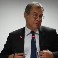 President of the French Nuclear Safety Authority (ASN) Pierre-Franck Chevet speaks during a press conference on the Flamanville nuclear power plant Wednesday in Paris. Despite weak spots in steel, nuclear experts say EDF's Flamanville reactor safe to start: sources