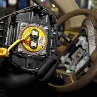 A recalled Takata airbag inflator is shown in Miami in 2015. Takata, Nissan officials face prosecution over Shizuoka air bag accident