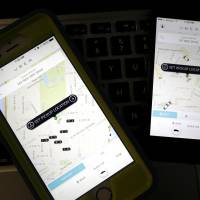 Uber car availability can be checked through the company’s smartphone app. For the first time, the ride-hailing service is enabling passengers to tip its U.S. drivers with a tap on its app, part of a push to recast itself as a company with a conscience and a heart. Uber adds tipping option in U.S. to appease disgruntled drivers