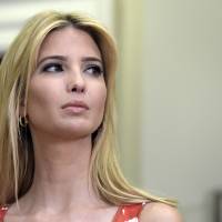 Ivanka Trump listens as President Donald Trump speaks in the Roosevelt Room of the White House on June 15. Court says Ivanka Trump must testify in suit over knock-off shoes