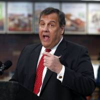 New Jersey Gov. Chris Christie speaks about jobs at a news conference in a QuickChek convenience store in Cedar Knolls, New Jersey on March 23. The outspoken Republican has reached a historically low job approval rating of just 15 percent, with an 81 percent disapproval rating. Christie struggles to recover political standing but disappointment runs deep in New Jersey