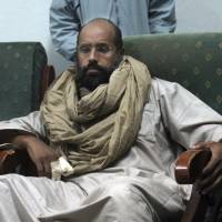 Seif al-Islam Gadhafi is seen after his capture in the custody of revolutionary fighters in Zintan, Libya, on Nov. 19, 2011. Gadhafi's son Seif al-Islam 'set free' in Libya